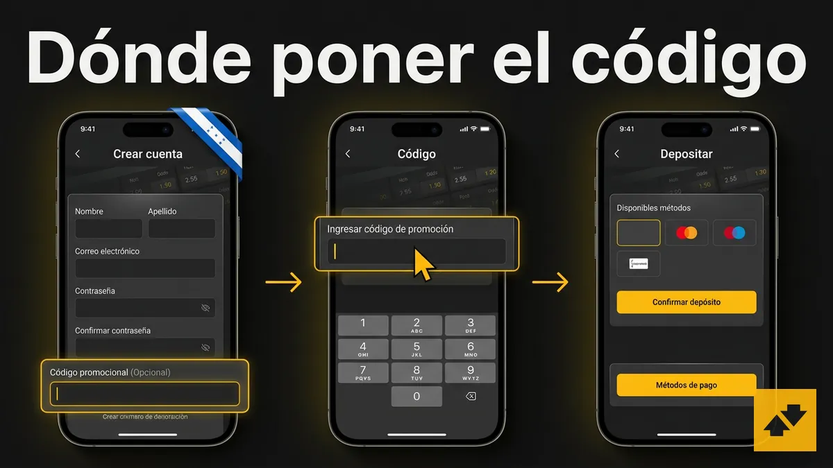 Pasos para introducir el código promocional al registrarte en Betfair Honduras